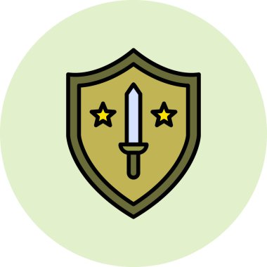 kalkan ikon vektör illüstrasyonu