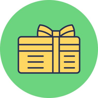 hediye kutusu simgesi vektör illüstrasyon grafik tasarımı