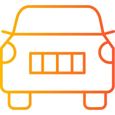 Otobüs. Web simgesi basit illüstrasyon