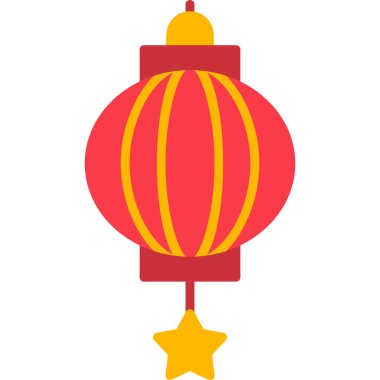 Çin feneri modern ikon, vektör illüstrasyonu