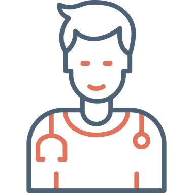 Basit avatar, doktor adamın grafiksel çizimi 