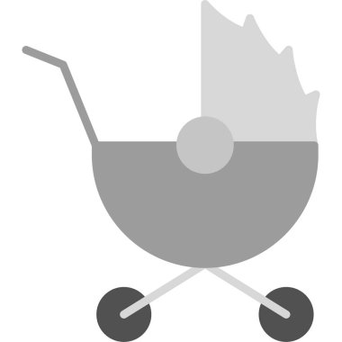 baby stroller, web simple illustration