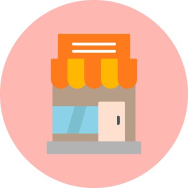 Dükkan. Web simgesi basit illüstrasyon