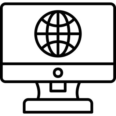 İnternet web simgesi basit illüstrasyon