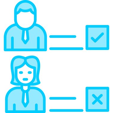 Selected Candidate modern vector icon illustration