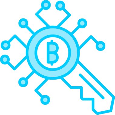 Şifreleme anahtarı. Web simgesi vektör illüstrasyonu