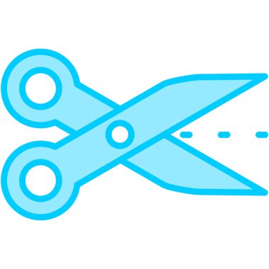 Makas. Web simgesi basit illüstrasyon