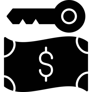 Fidye virüsü. Web simgesi basit illüstrasyon