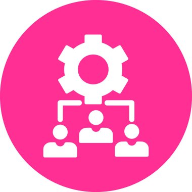vector illustration of team management modern icon in design