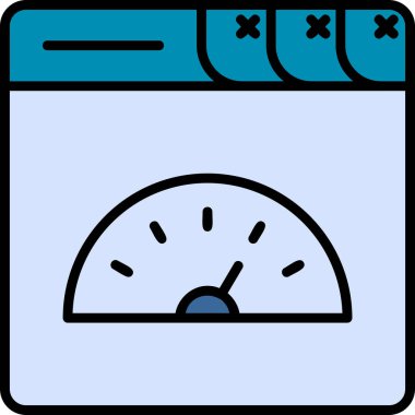 Page Speed web icon, vector illustration