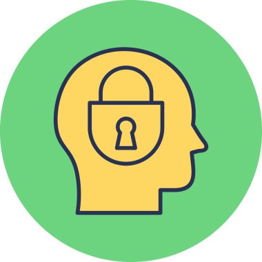 Güvenlik kilidi web simgesi basit illüstrasyon 