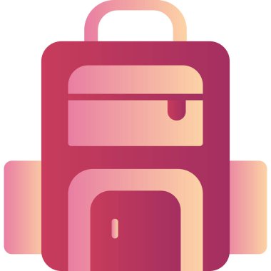 Sırt çantası. Web simgesi vektör illüstrasyonu