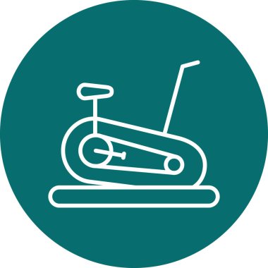 Sabit bisiklet. Web simgesi illüstrasyonu 