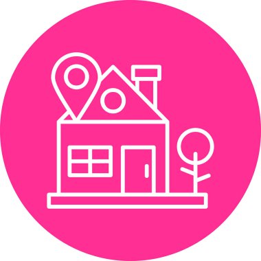 Home Location pin. web icon simple illustration