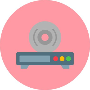 CD Oynatıcı modern simge vektör illüstrasyonu