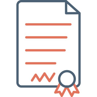 Sertifika. Diplomanın basit illüstrasyonu 