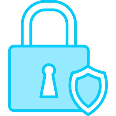 Asma kilit. Web simgesi vektör illüstrasyonu 