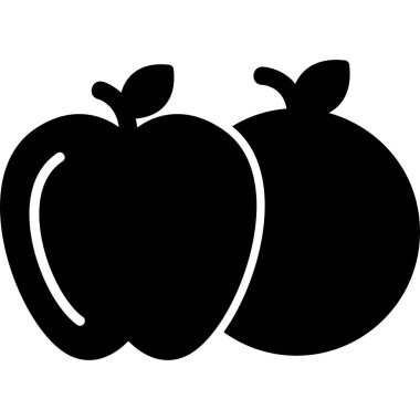 Elma. Web simgesi basit illüstrasyon