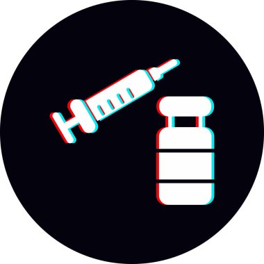 Şırınga. Web simgesi basit illüstrasyon