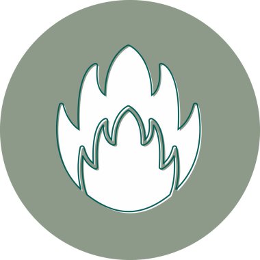 Basit alev logosu, Ateş vektörü illüstrasyonu