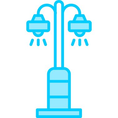 Sokak lambası modern simgesi, vektör illüstrasyonu