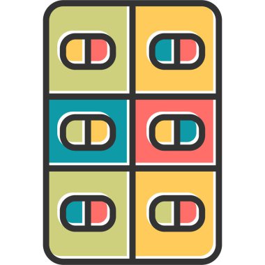 hap ikonu vektör illüstrasyonu