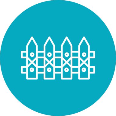 çit ağ simgesi basit vektör çizimi