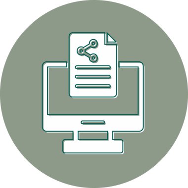 Modern simge vektör illüstrasyonu paylaşılıyor