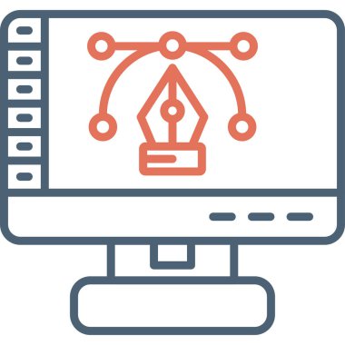 Teknoloji. Web simgesi basit tasarım 