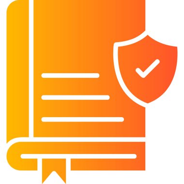 Kitap güvenliği simgesi, modern tasarım illüstrasyonu