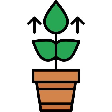 Büyüme simgesi, modern tasarım illüstrasyonu