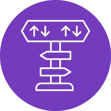 İşaret direği web simgesi. Basit resimleme