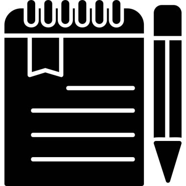 Not defteri simgesi, modern tasarım illüstrasyonu