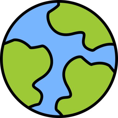 Dünya simgesinin vektör illüstrasyonu