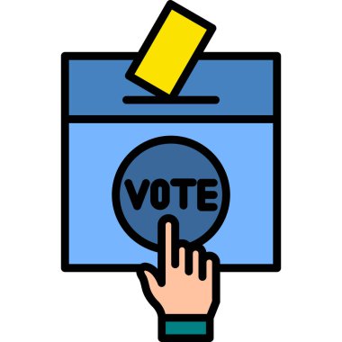 Oylama simgesi vektör illüstrasyonu