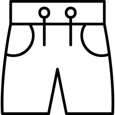 Şort. Web simgesi basit illüstrasyon  