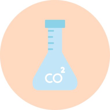 Karbondioksit ikonu, modern tasarım illüstrasyonu