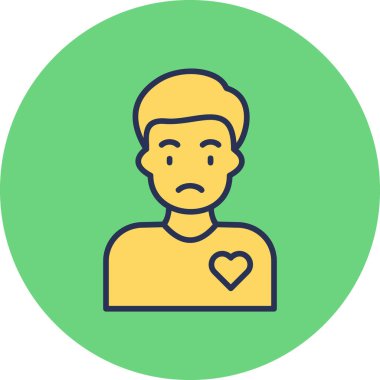 Kalp ikonu vektör illüstrasyonu