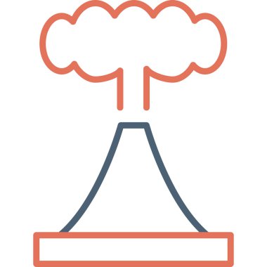 Yanardağ. Web simgesi basit illüstrasyon 