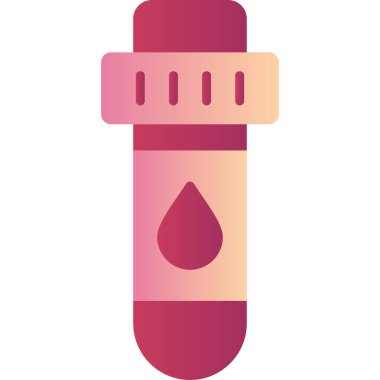 Test tübü simgesinin vektör illüstrasyonu 