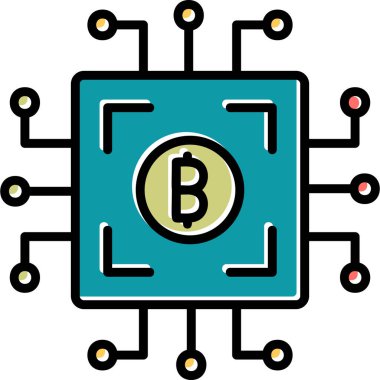 microprocessor icon, vector illustration simple design
