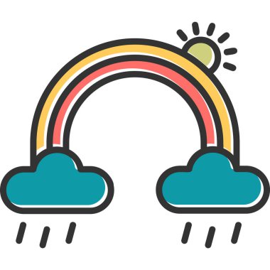Rainbow modern vector icon illustration