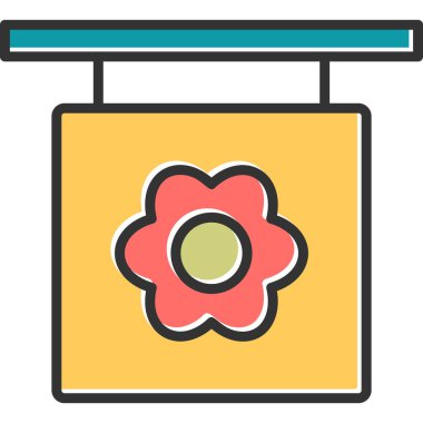 Çiçekçi modern simge, vektör illüstrasyonu