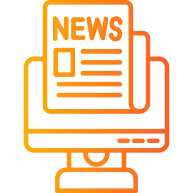 Canlı haber modern simgesi, vektör illüstrasyonu