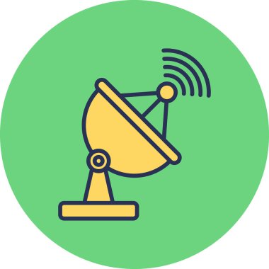 satellite dish, web icon simple illustration