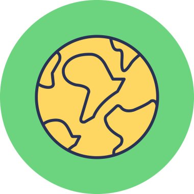 Dünya simgesinin vektör illüstrasyonu