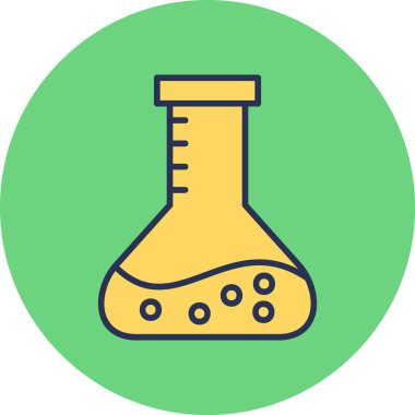 Kimya şişesi. Web simgesi basit tasarım 