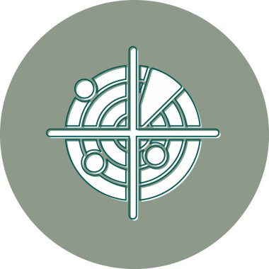 Radar. Web simgesi vektör illüstrasyonu