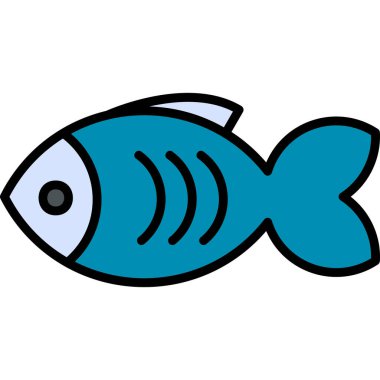 Balık. Web simgesi basit illüstrasyon