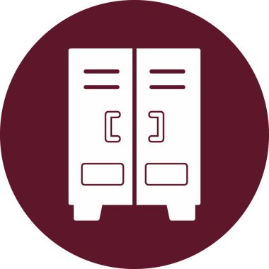 Dolaplar modern simge, vektör illüstrasyonu